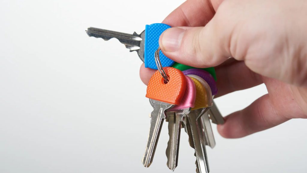 master key system - all keys with a colourful keychain